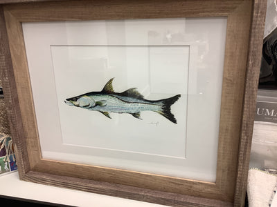 11x14 Fish Print in Wooden Frame