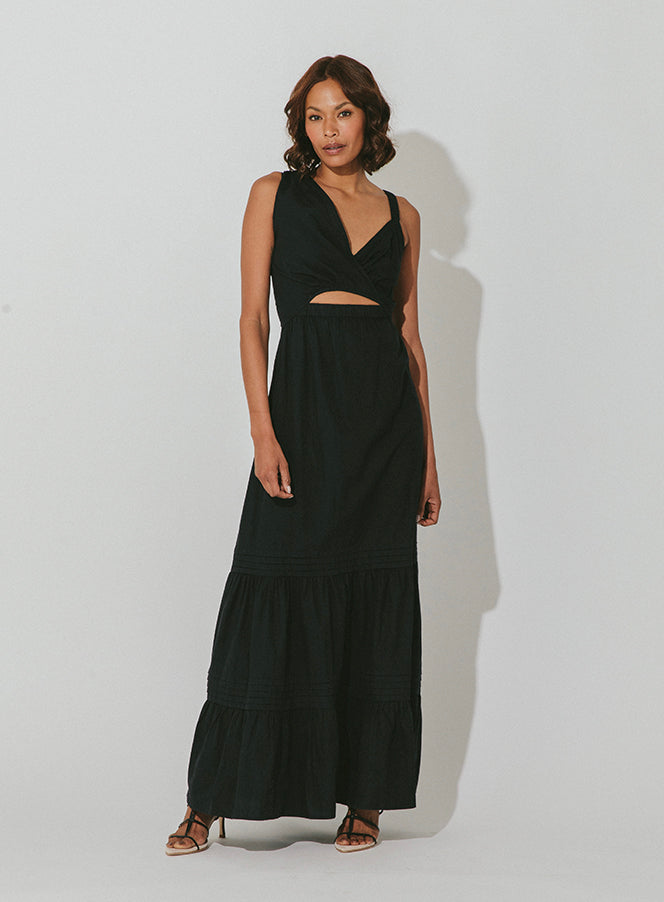 CLEOBELLA NERISSA BLACK MAXI DRESS