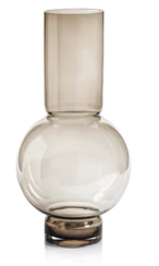 Monceau Glass Vase-Taupe