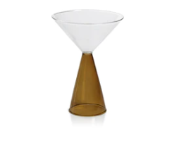 Venteto Glassware-Amber-Martini Glass