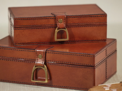 The Connaught Leather Box-Rectangular-Large