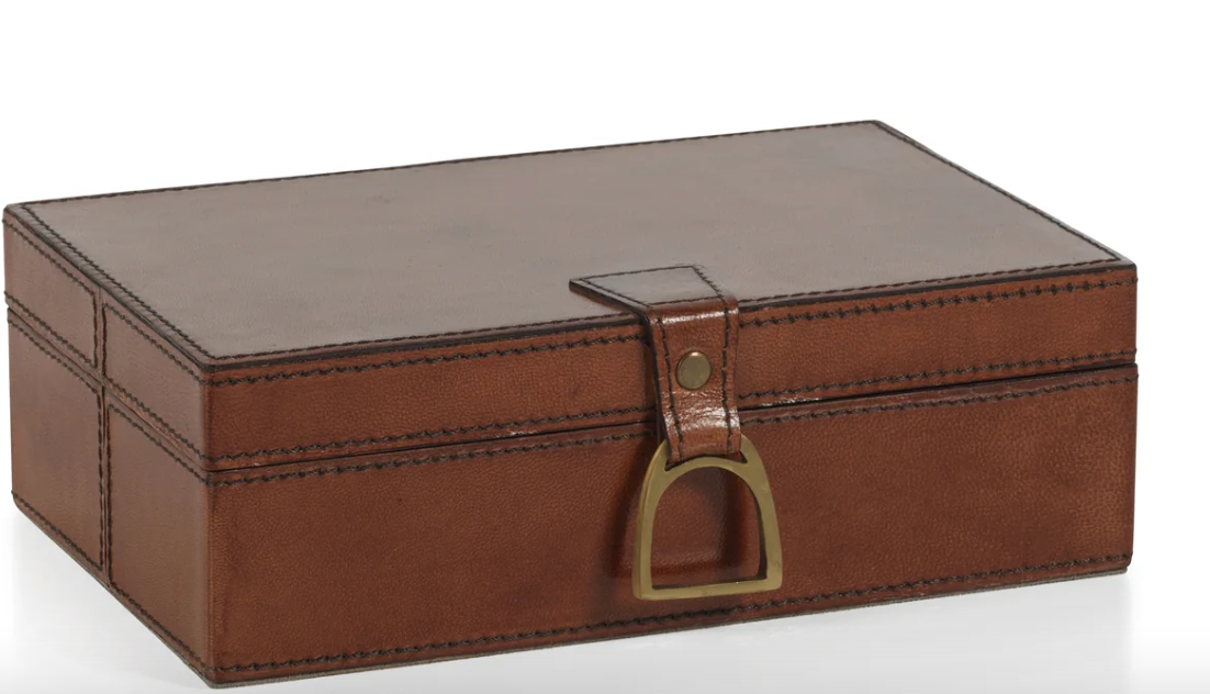 The Connaught Leather Box-Rectangular-Large