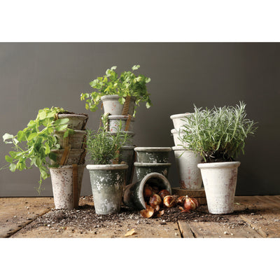 Distressed Clay Planter, 4 Colors