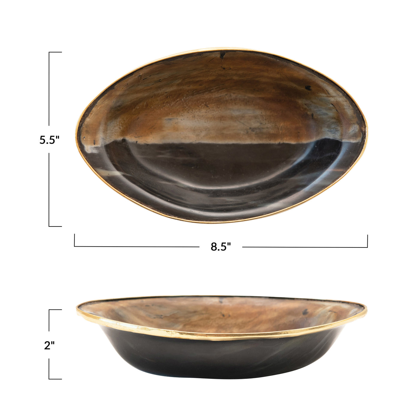 Bowl with Brass Rim