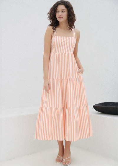 Lost + Wander Sunset Stripe Maxi Dress